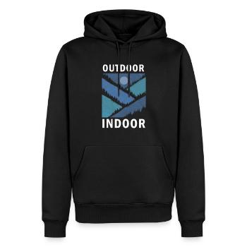 Randonnée Alpinistes Randonneurs Nature - Sweat à capuche Premium bio Homme - noir - Devant - Nico (187cm)