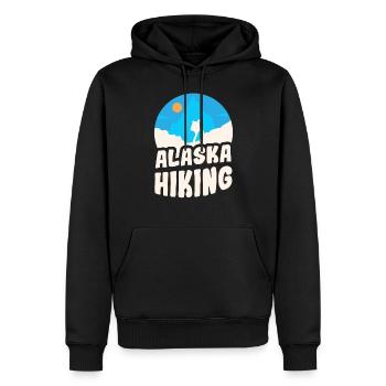 Alaska Randonnée Randonnée Nature Randonneurs - Sweat à capuche Premium bio Homme - noir - Devant - Nico (187cm)