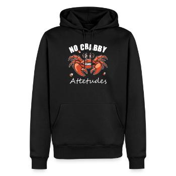 Pas de fouille attaque drôle de crabe - Sweat à capuche Premium bio Homme - noir - Devant - Nico (187cm)