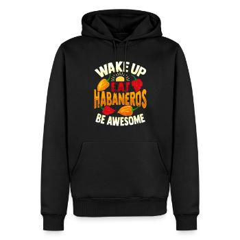 Habanero rote Paprika Scoville Chili-Liebhaber - Männer Premium Bio Hoodie - Schwarz - Vorne - Nico (187cm)