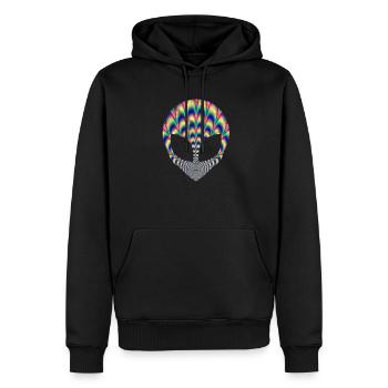Alien Gift Extraterrestrial Ufo Area 51 Sci-fi - Men’s Premium Organic Hoodie - black - Front - Nico (187cm)