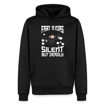 Ninja Ninjutsu Judo Katana Kinder Shuriken Warrior - Männer Premium Bio Hoodie - Schwarz - Vorne - Nico (187cm)