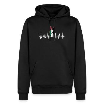Palestine Cadeau Gratuit Palestine Bande de Gaza - Sweat à capuche Premium bio Homme - noir - Devant - Nico (187cm)