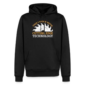 Chainsaw Carving Woodworking Carpenter - Männer Premium Bio Hoodie - Schwarz - Vorne - Nico (187cm)