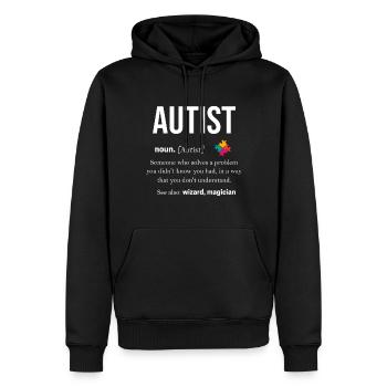 Autismus Geschenk Autist Asperger ADHS Autism - Männer Premium Bio Hoodie - Schwarz - Vorne - Nico (187cm)