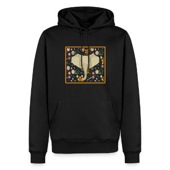 Elephant Gift For Proboscis Africa Wilderness Zoo - Men’s Premium Organic Hoodie - black - Front - Nico (187cm)
