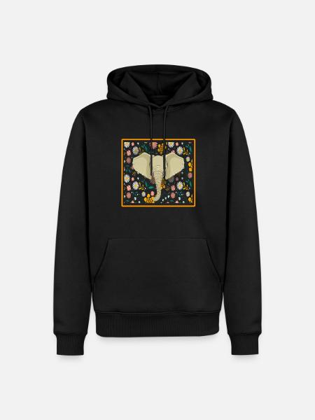 Cadeau d’éléphant pour Proboscis Africa Wilderness Zoo - Sweat à capuche Premium bio Homme - noir