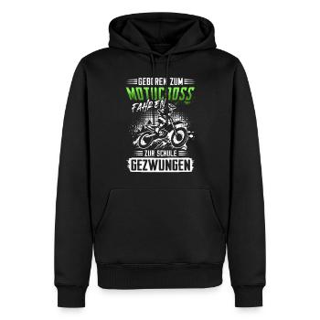 Motocross Enduro Offroad Dirt Bike Superbike Motor - Männer Premium Bio Hoodie - Schwarz - Vorne - Nico (187cm)