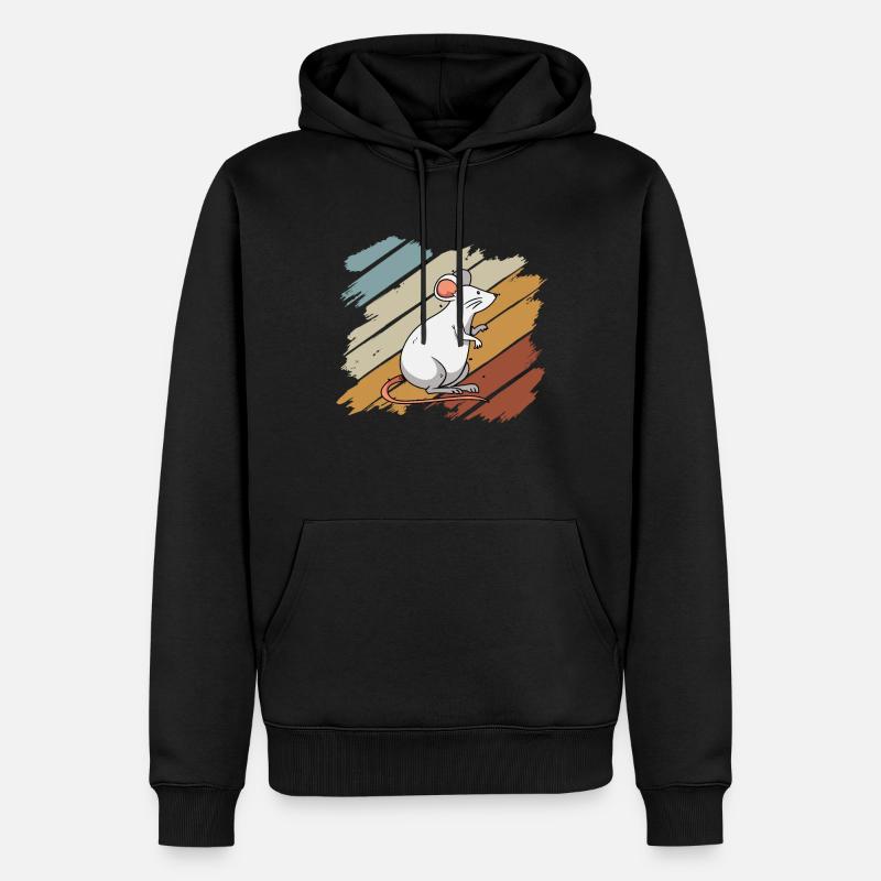 Maus - Männer Premium Bio Hoodie - Schwarz