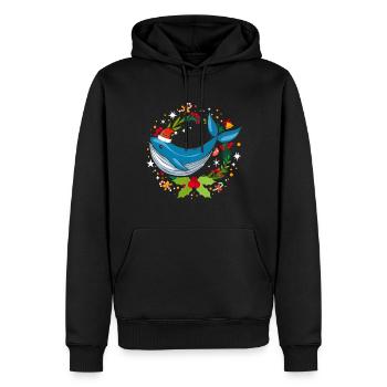 Alaska Gift Kids Men Women USA Nature Ice Cream - Men’s Premium Organic Hoodie - black - Front - Nico (187cm)