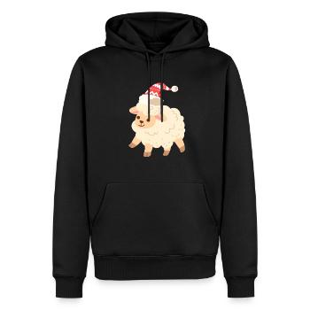 Ugly Christmas Schaf Muster Strick Xmas Christkind - Männer Premium Bio Hoodie - Schwarz - Vorne - Nico (187cm)