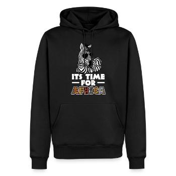 Tshirt zèbre en Afrique Horse Safari - Sweat à capuche Premium bio Homme - noir - Devant - Nico (187cm)
