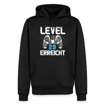 Level 29 Erreicht Gamer - Männer Premium Bio Hoodie - Schwarz - Vorne - Nico (187cm)