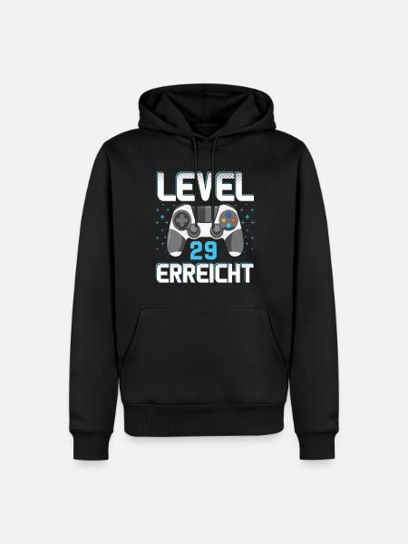 Level 29 Erreicht Gamer - Männer Premium Bio Hoodie - Schwarz