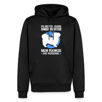 Mein Pekinese hat Personal Peking-Palasthund - Männer Premium Bio Hoodie - Schwarz - Vorne - Nico (187cm)
