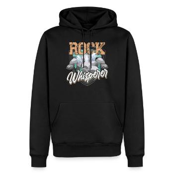 Rock Whisperer Géologie Géologie Étudiant Géologue - Sweat à capuche Premium bio Homme - noir - Devant - Nico (187cm)