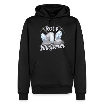 Stone Whisperer Géologue Géologie Étudiant en géologie - Sweat à capuche Premium bio Homme - noir - Devant - Nico (187cm)