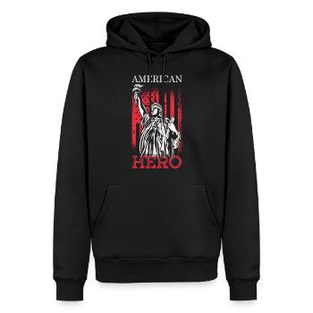 NYC New York City Statue of Liberty Freedom USA - Männer Premium Bio Hoodie - Schwarz - Vorne - Nico (187cm)