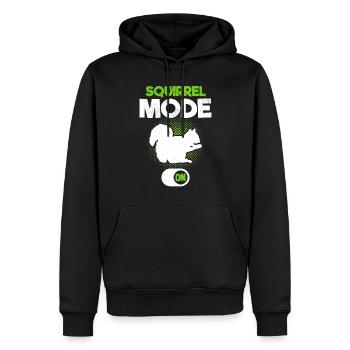 Mode écureuil sur écureuil, drôle - Sweat à capuche Premium bio Homme - noir - Devant - Nico (187cm)