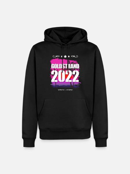 Goldstrand 2022 - Männer Premium Bio Hoodie - Schwarz
