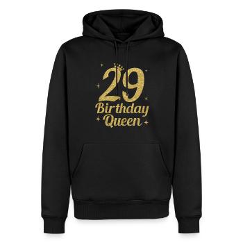 Birthday Queen 29 - Männer Premium Bio Hoodie - Schwarz - Vorne - Nico (187cm)