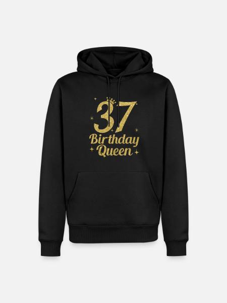 Birthday Queen 37 - Men’s Premium Organic Hoodie - black