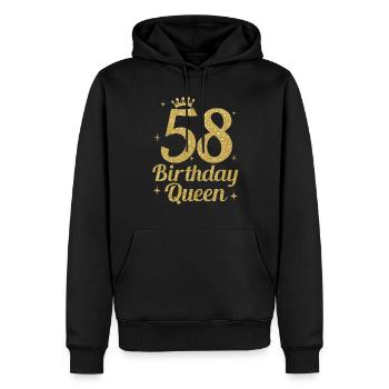 Birthday Queen 58 - Männer Premium Bio Hoodie - Schwarz - Vorne - Nico (187cm)