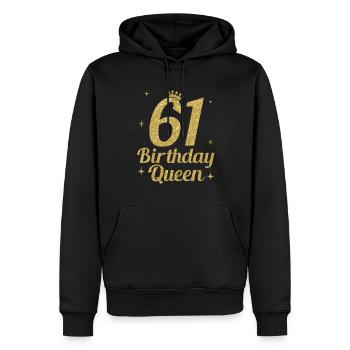 Birthday Queen 61 - Männer Premium Bio Hoodie - Schwarz - Vorne - Nico (187cm)