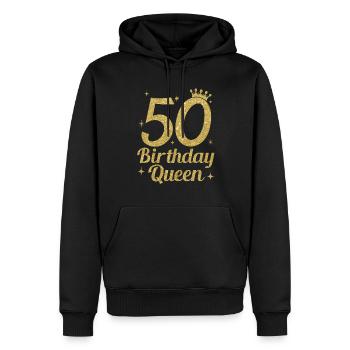 Birthday Queen 50 - Männer Premium Bio Hoodie - Schwarz - Vorne - Nico (187cm)