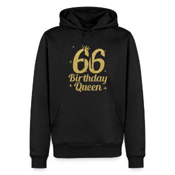 Birthday Queen 66 - Männer Premium Bio Hoodie - Schwarz - Vorne - Nico (187cm)