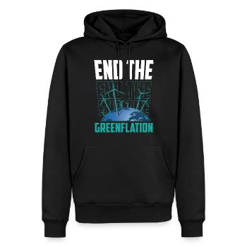 Beendet Die Greenflation Grün Inflation Energie - Männer Premium Bio Hoodie - Schwarz - Vorne - Nico (187cm)