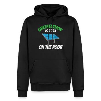 L’inflation verte est une taxe pour les pauvres Verts - Sweat à capuche Premium bio Homme - noir - Devant - Nico (187cm)