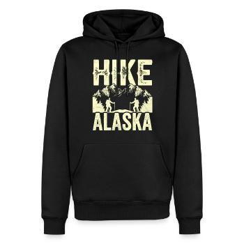 Wanderungen In Alaska Wandern Wanderung Wanderer - Männer Premium Bio Hoodie - Schwarz - Vorne - Nico (187cm)