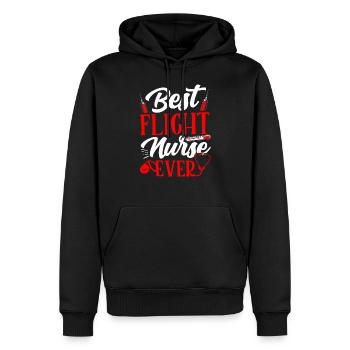 Meilleure infirmière de vol de tous les temps Profession de médecin de vol - Sweat à capuche Premium bio Homme - noir - Devant - Nico (187cm)