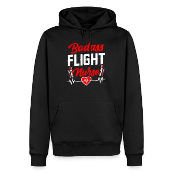 Tough Flight Nurse Flight Nurse Profession - Sweat à capuche Premium bio Homme - noir - Devant - Nico (187cm)