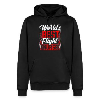 La meilleure infirmière de vol au monde Flight Doctor - Sweat à capuche Premium bio Homme - noir - Devant - Nico (187cm)
