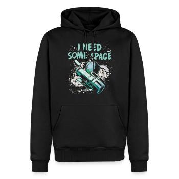 J’ai besoin d’un télescope de l’univers spatial - Sweat à capuche Premium bio Homme - noir - Devant - Nico (187cm)