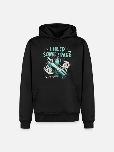 Ich Brauche Etwas Weltraum Universum Teleskop - Männer Premium Bio Hoodie - Schwarz