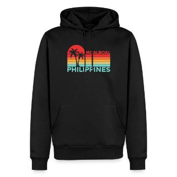 Vintage Urlaub Reise Moalboal Philippinen Asien - Männer Premium Bio Hoodie - Schwarz - Vorne - Nico (187cm)