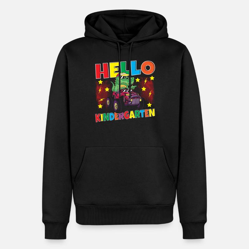 Bonjour Maternelle Premier jour d’école - Sweat à capuche Premium bio Homme - noir