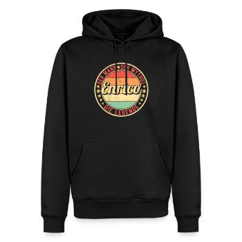 Enrico Der Mann Der Mythos Die Legende - Männer Premium Bio Hoodie - Schwarz - Vorne - Nico (187cm)