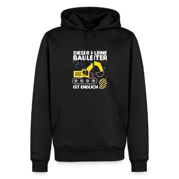 Bauleiter Bagger Geschenk 9. Geburtstag - Männer Premium Bio Hoodie - Schwarz - Vorne - Nico (187cm)