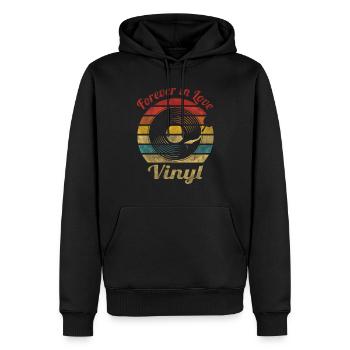 Forever in Love Vinyl Retro Vintage Music - Männer Premium Bio Hoodie - Schwarz - Vorne - Nico (187cm)