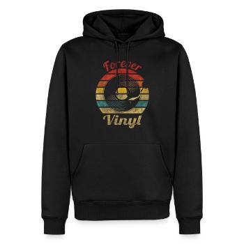 Forever Vinyl Retro Vintage Music - Männer Premium Bio Hoodie - Schwarz - Vorne - Nico (187cm)