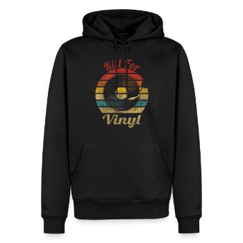 Kill For Vinyl Retro Vintage Music - Sweat à capuche Premium bio Homme - noir - Devant - Nico (187cm)