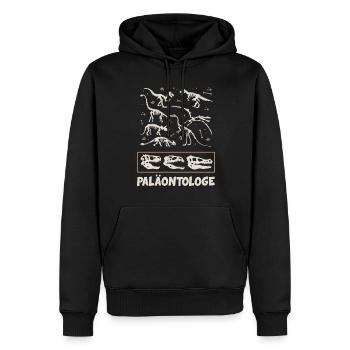 Paleontologist Dinosaurs Paleontology Bones - Men’s Premium Organic Hoodie - black - Front - Nico (187cm)