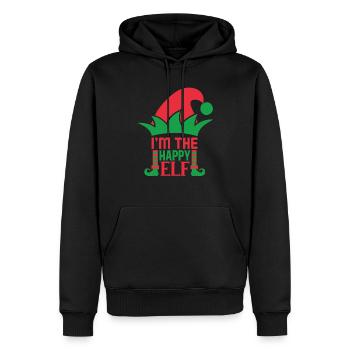 Je suis le joyeux elfe norvégien - Sweat à capuche Premium bio Homme - noir - Devant - Nico (187cm)