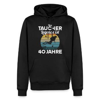 Diese Taucher Legende ist 40 Jahre 40 Geburtstag - Männer Premium Bio Hoodie - Schwarz - Vorne - Nico (187cm)