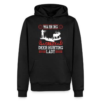 Buck Deer Hunting Hunter Girl - Männer Premium Bio Hoodie - Schwarz - Vorne - Nico (187cm)