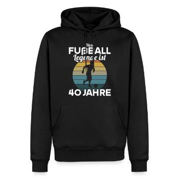 Diese Fußball Legende ist 40 Jahre 40 Geburtstag - Männer Premium Bio Hoodie - Schwarz - Vorne - Nico (187cm)